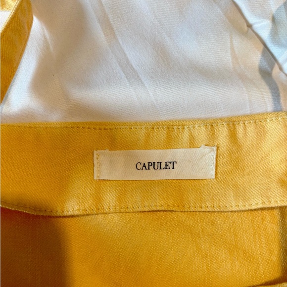 Capulet Yellow Button-Front Mini Dress - Picture 3 of 4